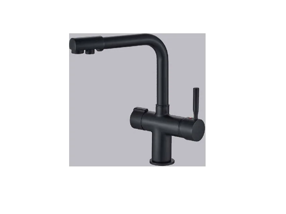 Смеситель HAIBA HB70088-7 для кухни, черный с краником для питьевой воды