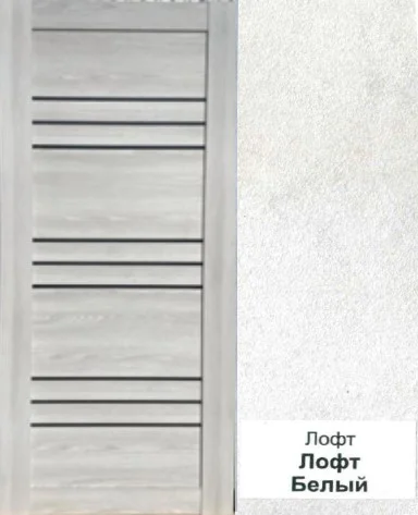 Дверь ТЕРРИ №117 Лофт Белый, ЧЕРНОЕ стекло 80, еврошпон