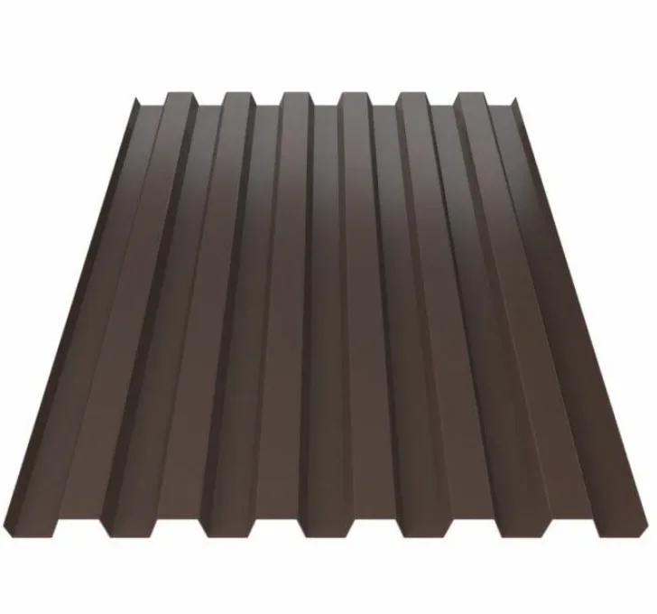 Профнастил С-21-R, 0.4 мм, PE, RAL 8017 (шоколад) 1.055 * 2 м.п. (Дисконт)