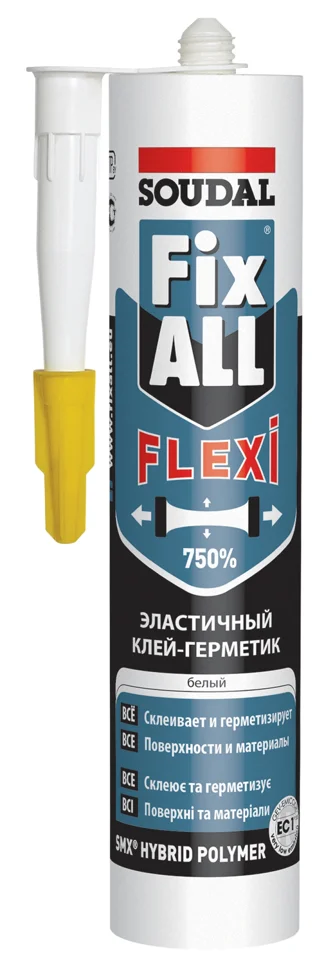 Клей-герметик гибридный СОУДАЛ Фикс Алл FLEXI черный 290 мл ( Т-ра перевозки не ниже 0 град)
