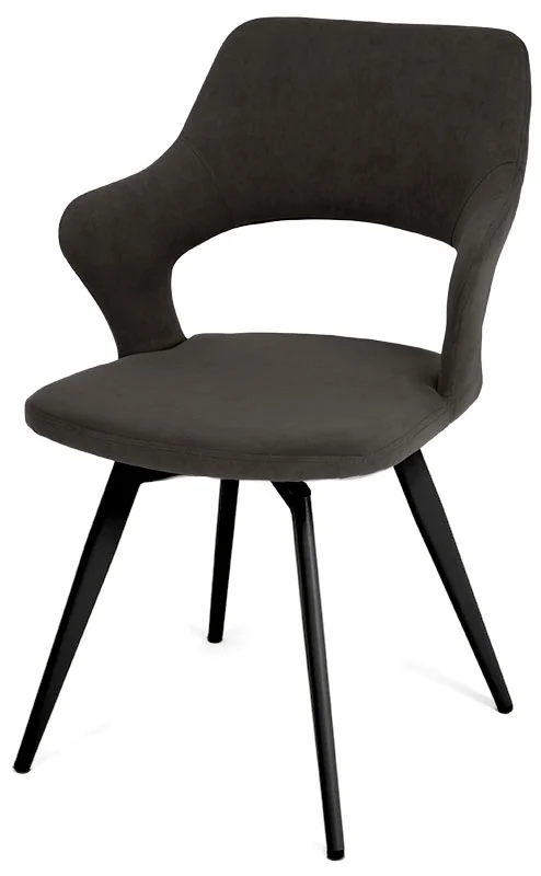 Стул Бланш (ткань Т190-горький шоколад) + ножки 1R32 (черный)