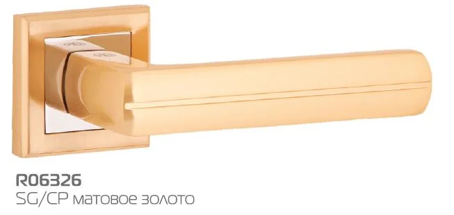 Ручка дверная HANDLE DESIGN BAZA R06326 SG/CP матовое золото