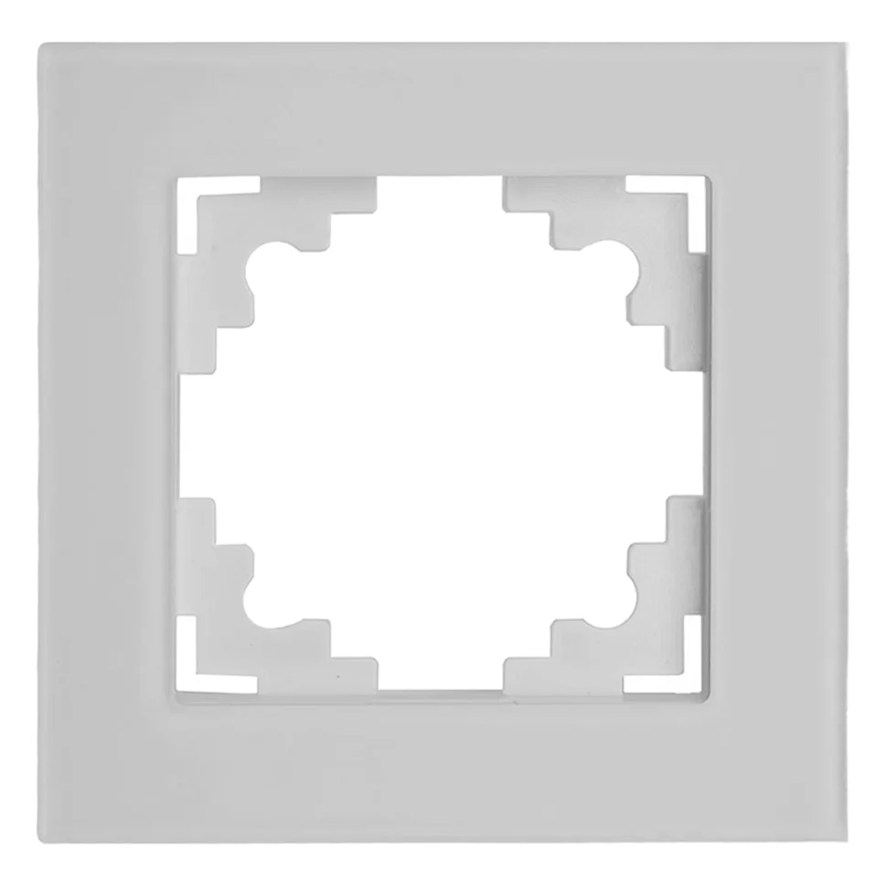 Рамка одноместная STEKKER Катрин белый матовый стекло (GFR00-7001-01M)