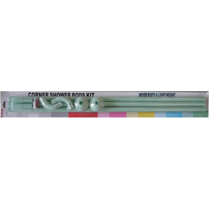 Карниз для ванной ZALEL угловой, зеленый, 90-90-90
