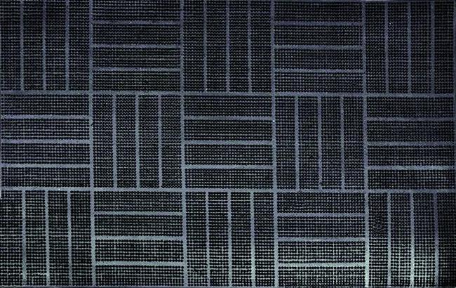 Коврик придверный резиновый "Паркет" 40x60 см, черный, SunStep