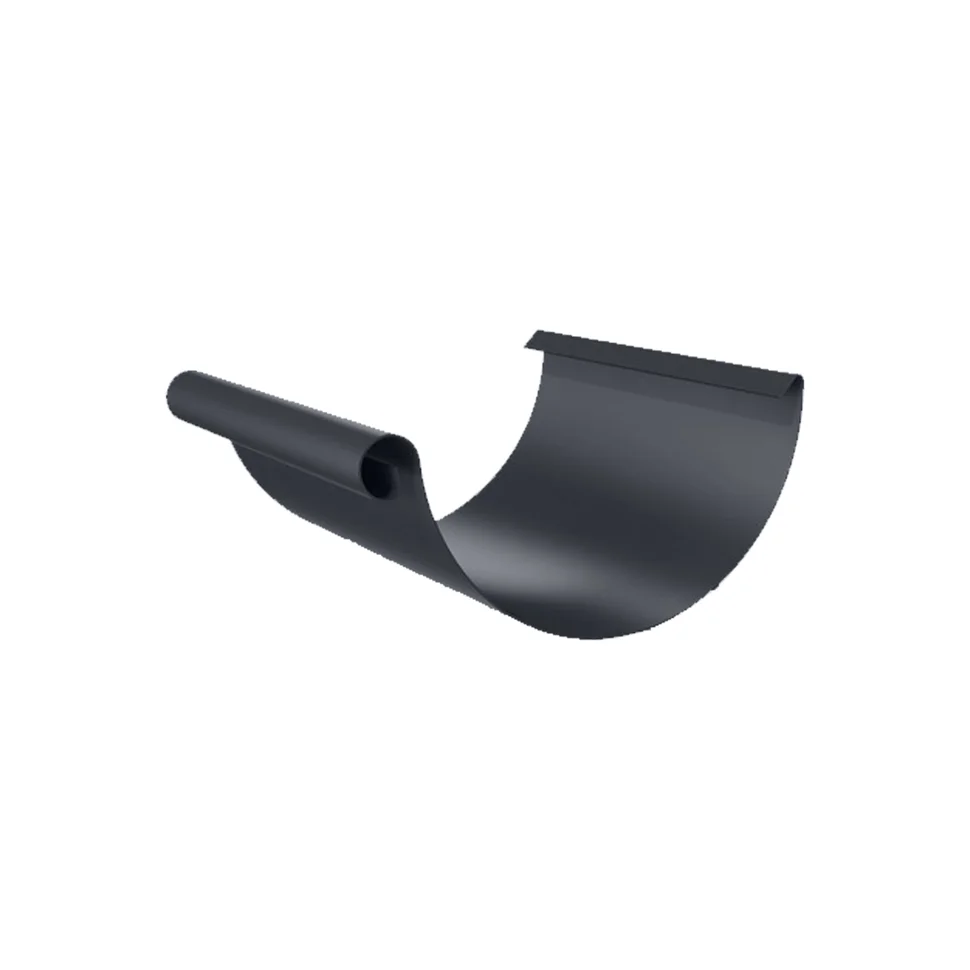 Желоб полукруглый 3000 ф125мм ПЭ (RAL 7024 (RR23) (темно-серый))