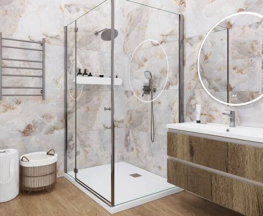 Керамогранит CERADIM Onyx magic brown серо-коричневый 60х60 полированный