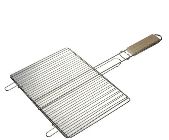 Решетка-гриль GRINDA "BARBECUE", плоская, нержавеющая сталь, 300х225мм