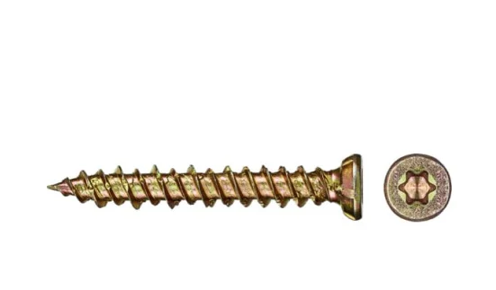 Шуруп по бетону 7,5х 52 желтый цинк, шлиц Torx (уп 40шт) SteelRex