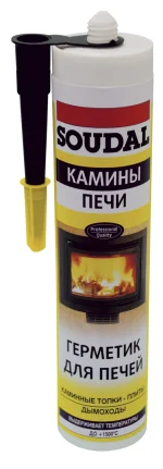 Герметик силикат натрия СОУДАЛ для печей Калофер черный 280мл (до 1500 &#176;C ) ( Т-ра перевозки не ниже +5град)