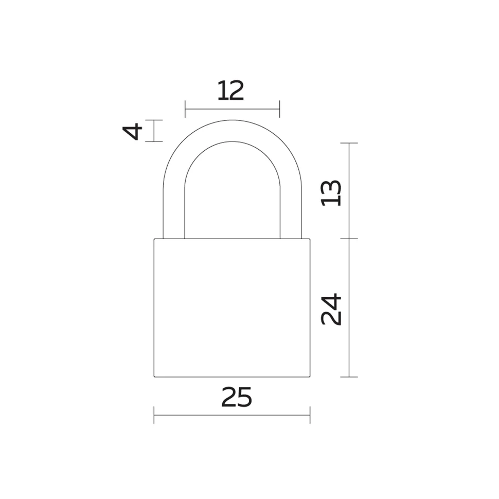 Замок навесной FUARO PL-UNI-0125 (PL-01-25) 2key англ. /блистер