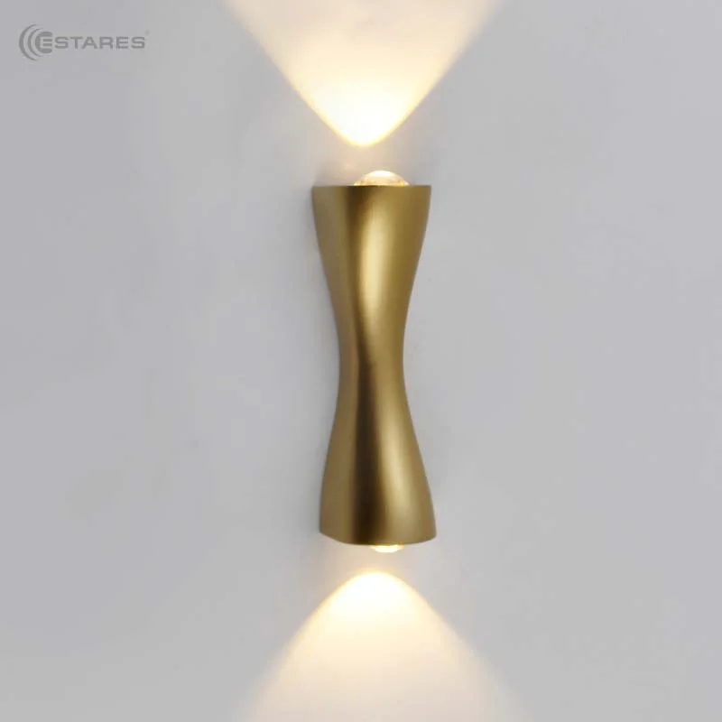 Бра светодиодное SAVIO 6W 2L-WW-160x60x50-GOLD-220-IP54
