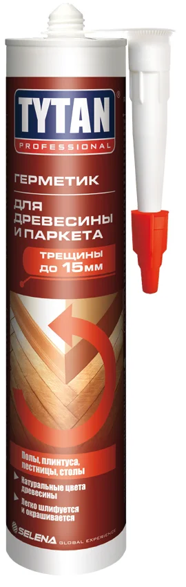 Герметик акриловый для дерева и паркета TYTAN Professional, орех 280мл (Т-ра перевозки не ниже -5град)