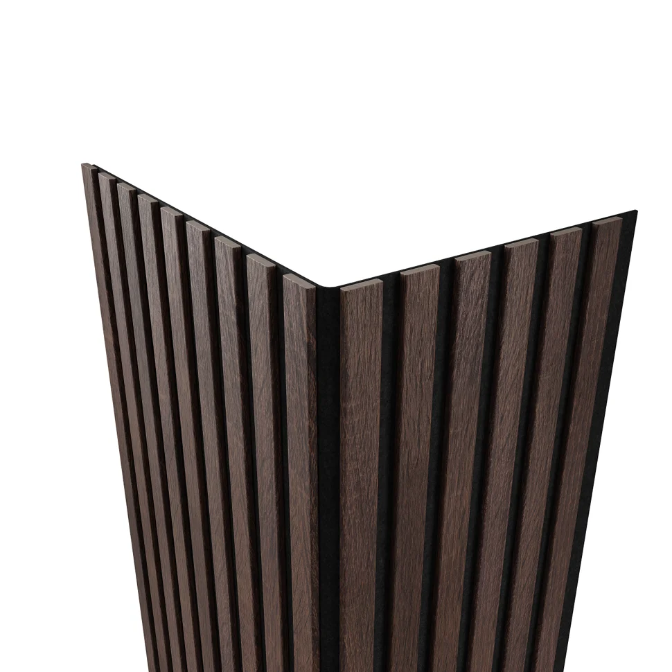 Панель акустическая гибкая ARTIVA flex №1, черный войлок, 1200х600х9мм, рейки МДФ 25х6мм, дуб окленд