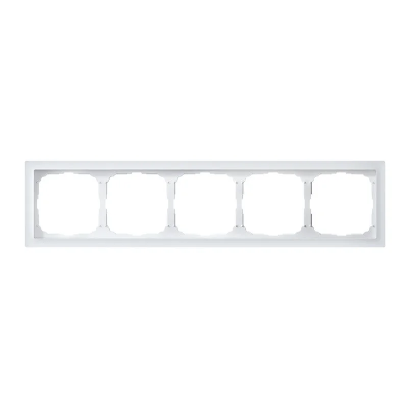 Рамка пятиместная ArtGallery Pure матовое органическое стекло белая SE GAL330105