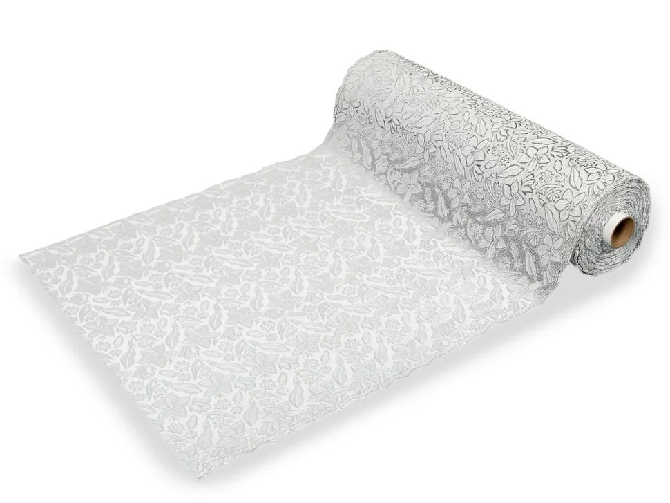 Салфетка метражная 50см*20м серебро, мод. FL-2972