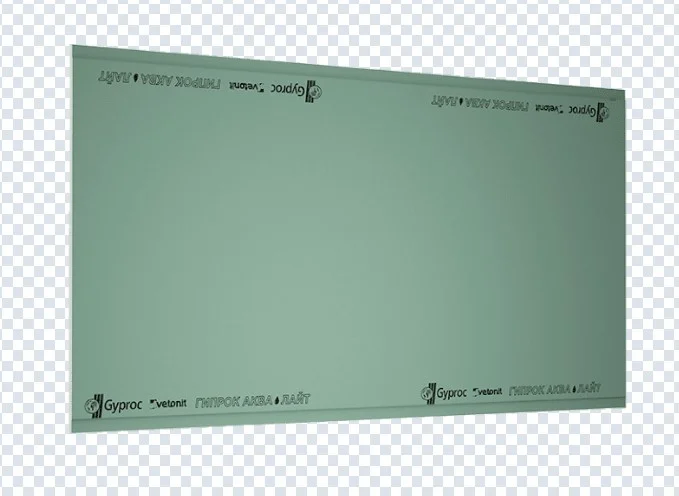Гипсокартон ГКЛВ Vetonit (Gyproc) Аква Лайт ГСП-H3-УК влагостойкий 2500*1200*9,5 мм