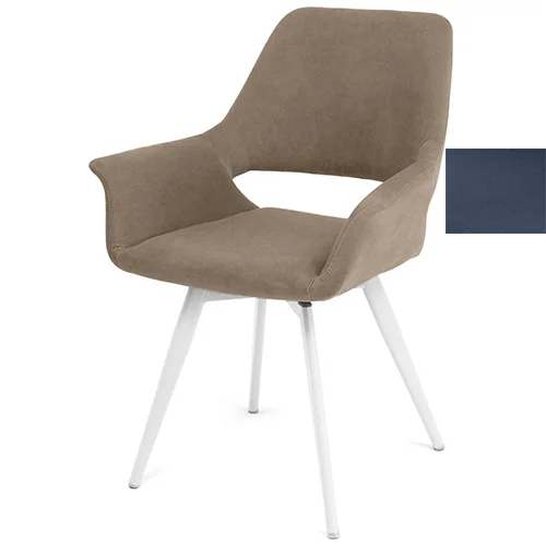 Стул Софи (ткань Т192-дымчато-синий) + ножки 1R32 (белый)