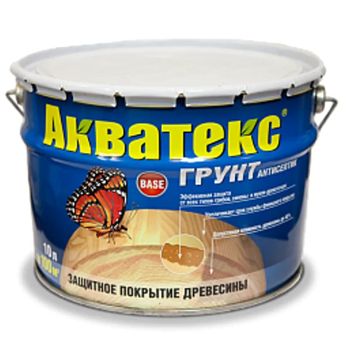 Грунт-антисептик Акватекс бесцветный 10л