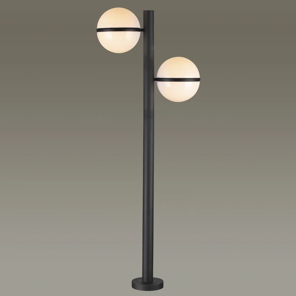 Фонарь уличный Сонекс 4832/2F NATURE ODL21 583 черный/акрил E27 2*10W IP44 LOMEO