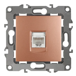 Розетка информационная СП (RJ45), Эра12, медь, арт.12-3107-14