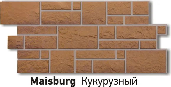 Панель фасадная D&#246;cke Burg, цвет кукурузный 1,07*0,47 м (S=0.42м2)