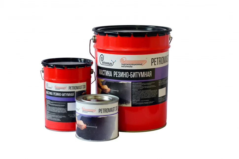 Мастика PETROMAST 33 резинобитумная 21,5л