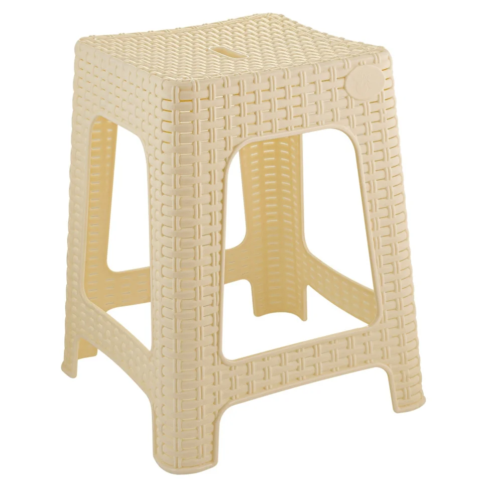 Табурет квадратный Rattan сливочный