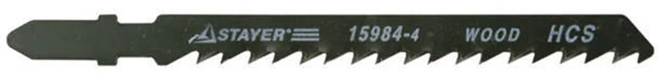 Пилки для лобзика по дереву, ДВП, ДСП тип T144D, 75х4 мм, HCS, EU-хвост., шаг 4мм, 75мм, 2шт, STAYER "PROFI"
