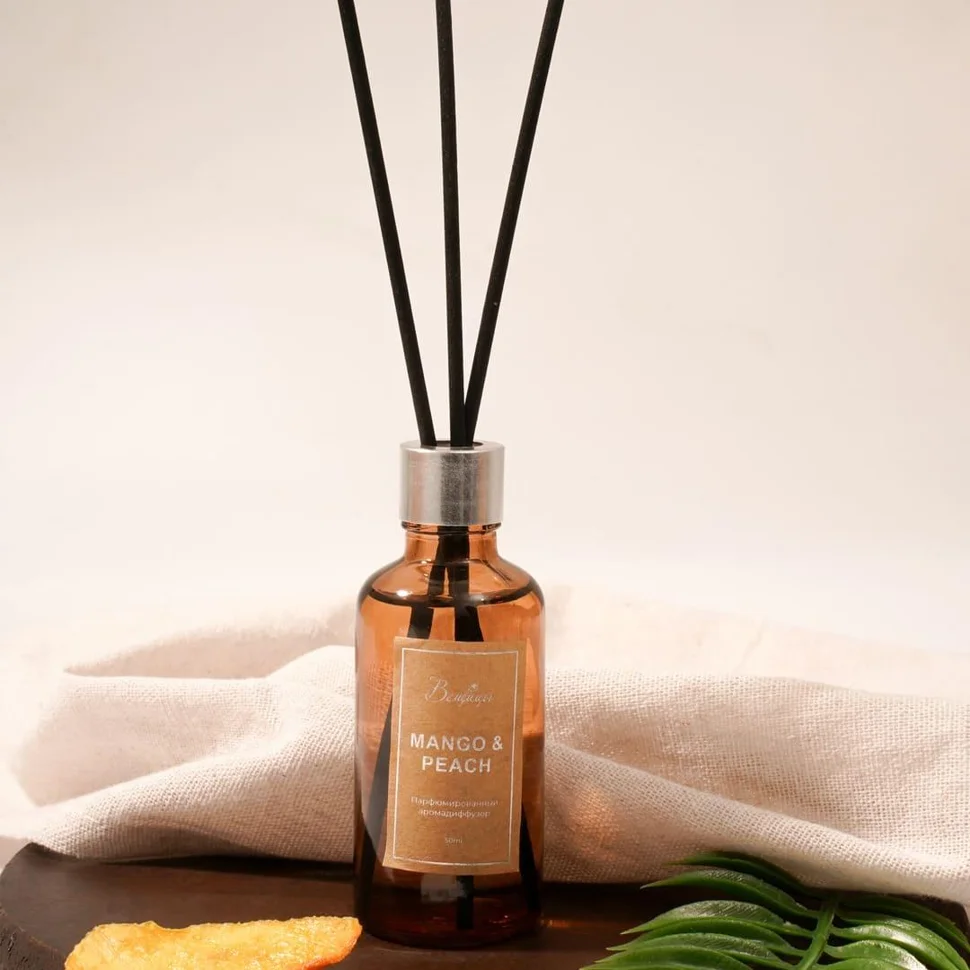 Аромадиффузор парфюмированный MANGO & PEACH, 50 мл., Д35 Ш35 В260