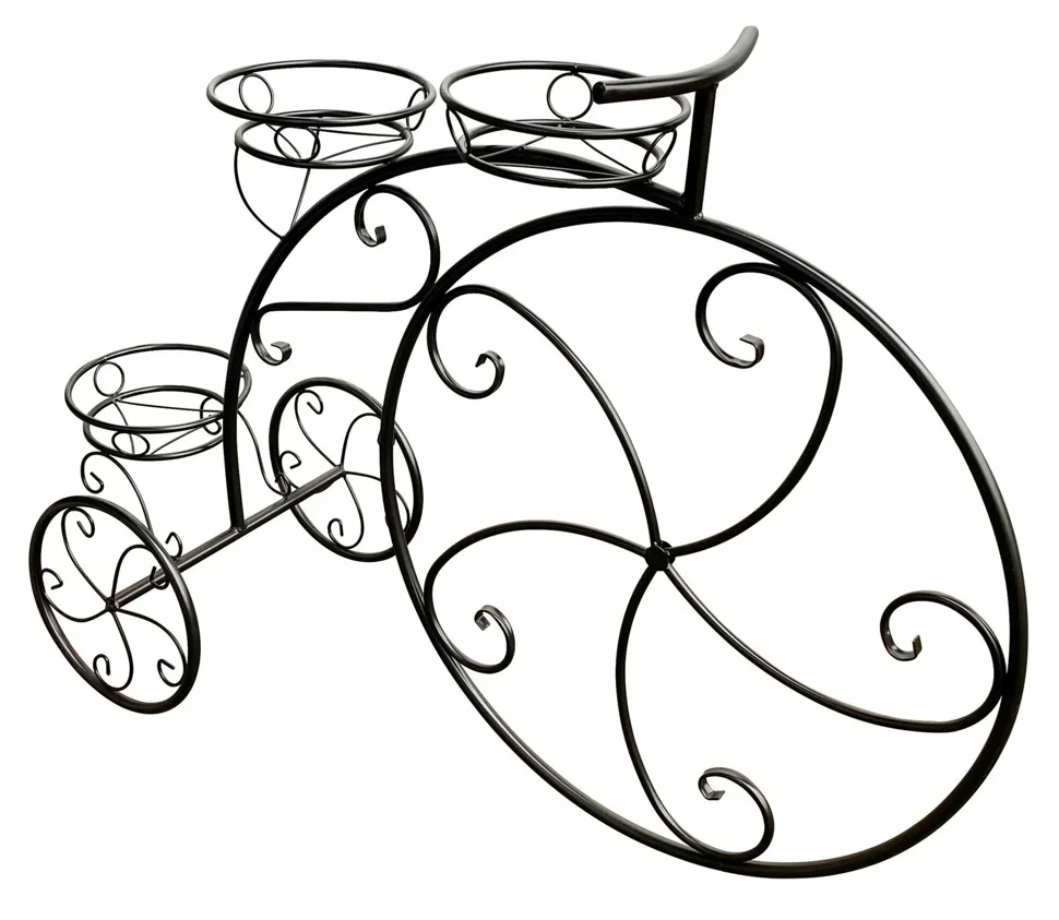 Цветочница ВЕЛОСИПЕД большой, черный