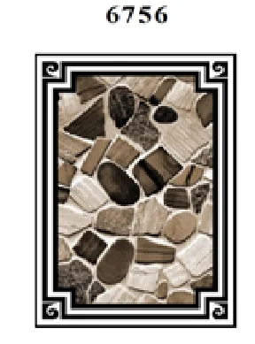Набор ковриков для ванной ZALEL decorative 2 цифровая печать с бахромой 6756 (60*100, 40*60) овальные (2 шт)