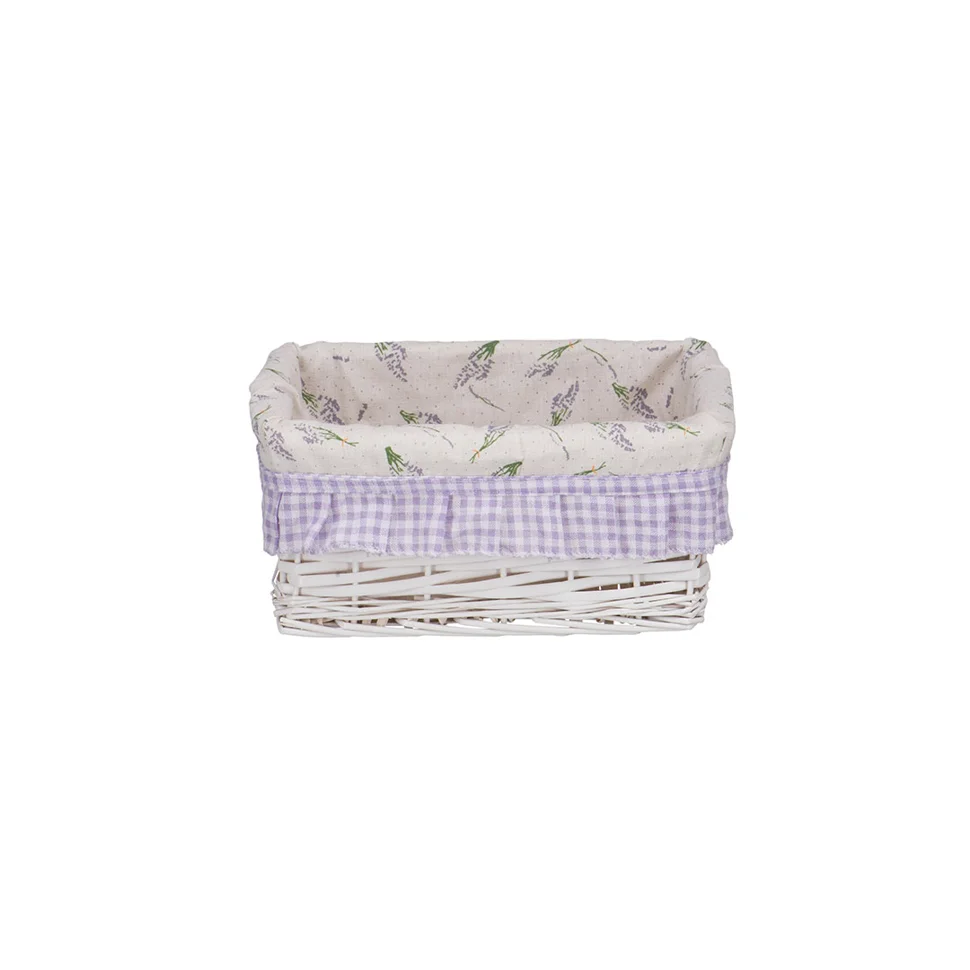 Корзина прямоугольная "Лаванда", 28L*19W*13H, белый