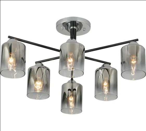 Люстра Risorse 3520-6 CR+BK, 6xE27/40W (64*64*28)