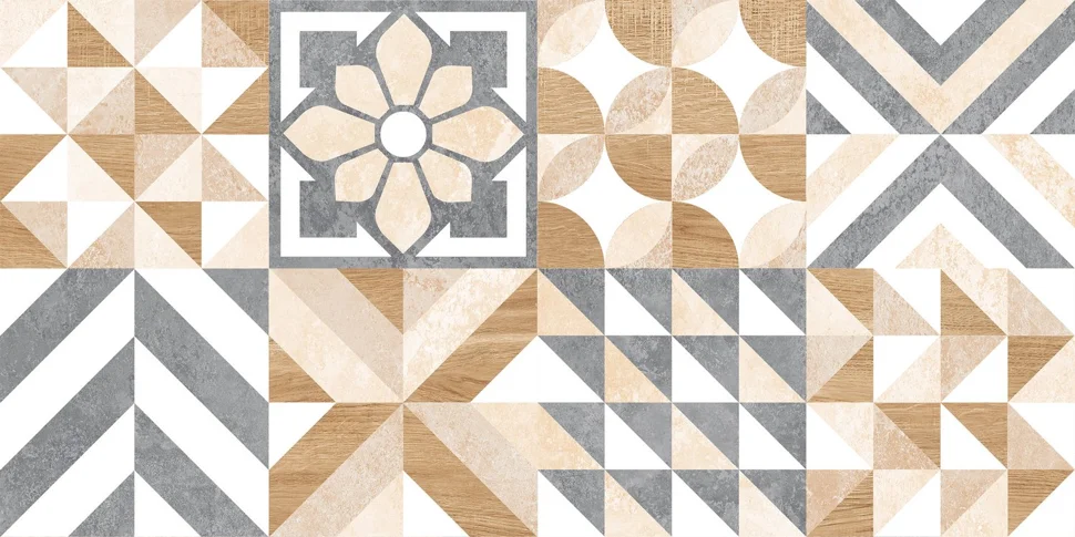 Плитка GLOBAL TILE Marmaris белая стена пэчворк 50*25 арт.GT129VG