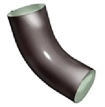 Колено Optima 60гр, 90мм, RAL 8017