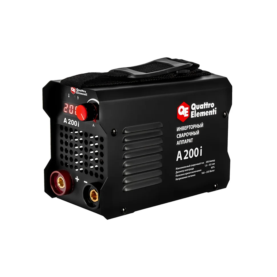 Сварочный аппарат QUATTRO ELEMENTI A 200i (200 А, электроды до 4.0 мм, дисплей)