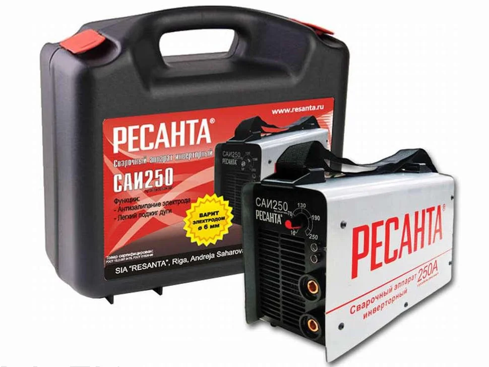 Сварочный аппарат инверторный РЕСАНТА САИ 250 в кейсе