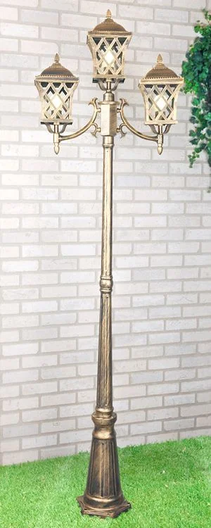 Фонарь уличный Elektrostandard Cassiopeya F/3 черное золото