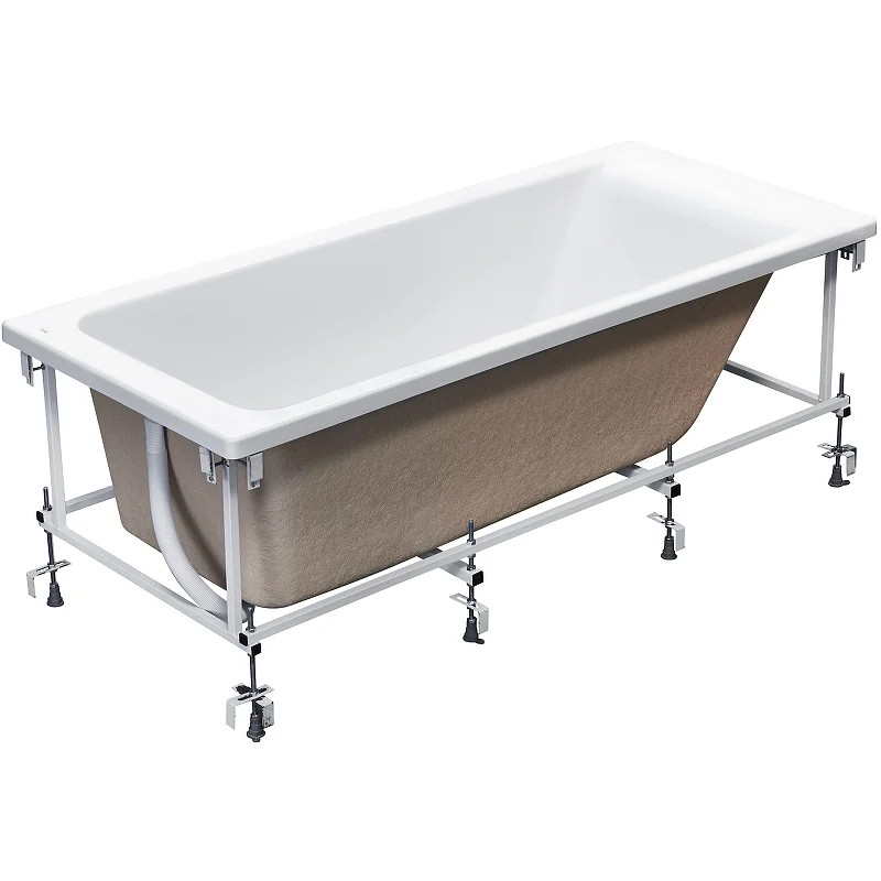 Ванна акриловая ROCA EASY 170х80 с фронтальной панелью и монтажным набором