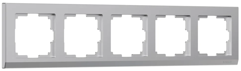 Рамка 5-местная Werkel Stark, серебряная, WL04-Frame-05*