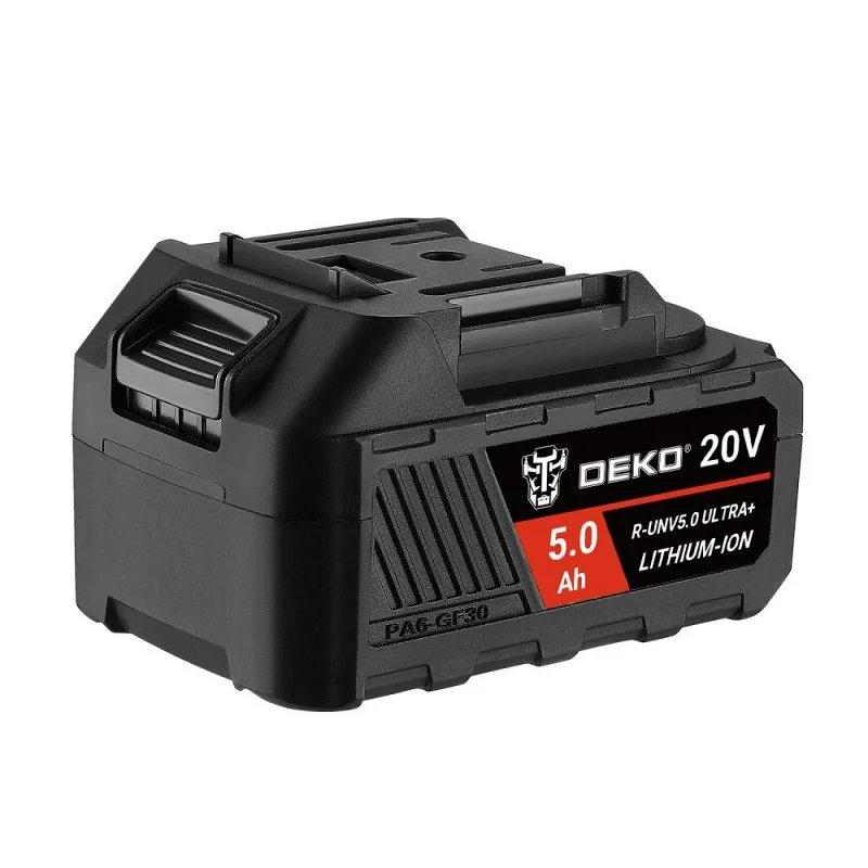 Аккумулятор DEKO R-UNV5.0 ULTRA+, Li-ion, 20В, 5.0А*ч, с повышенной токоотдачей