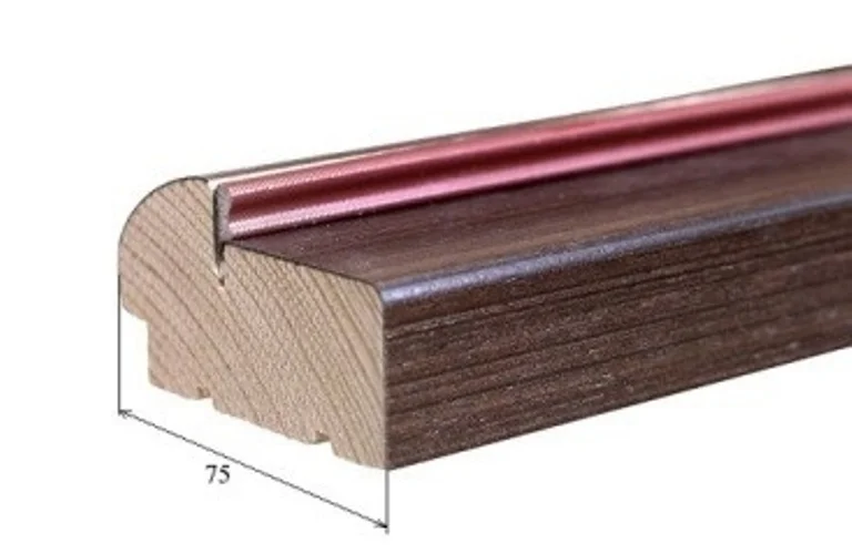 Стойка дверной коробки PORTE VISTA с уплотнителем патина ваниль тон 20 75мм*34мм*2150мм, массив сосны