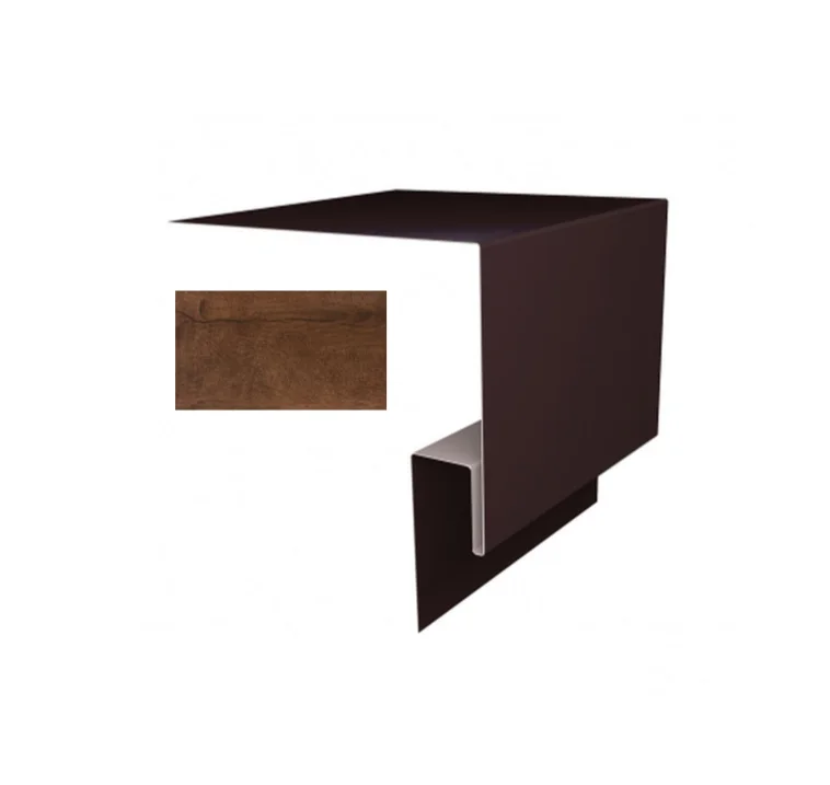 Планка околооконная сложная Print Antique Wood (Античный Дуб) для М/сайдинга Блок-Хаус NEW 200*75*3м.п.