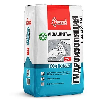 Гидроизоляция обмазочная СТАРАТЕЛИ АКВАЩИТ жесткая цементная 25 кг