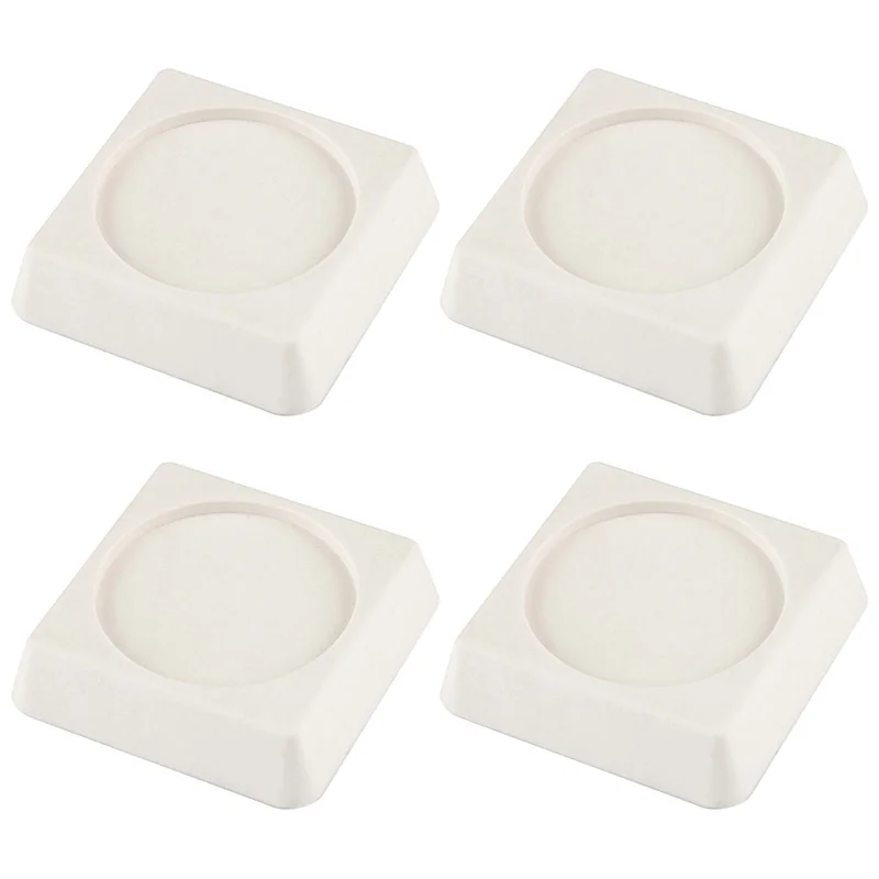 Подставки антивибрационные, (4шт), квадратные, цвет белый