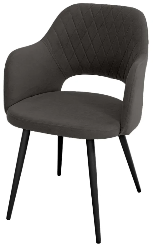 Стул Эспрессо 2 (ткань Т190 - горький шоколад) + ножки поворотные 360F40 (чёрный)