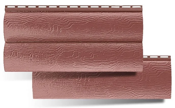 Сайдинг Альтапрофиль Премиум Блок-хаус однопереломный L=3,1м, H=0.2м (пл=0.62м2) красно-коричневый ВН-01