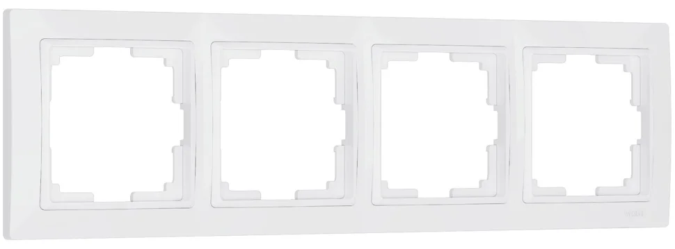 Рамка 4-местная Werkel Snabb basic, белый, WL03-Frame-04-Basic-white , W0042001