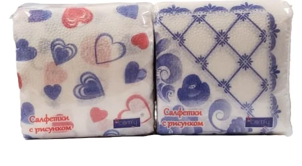 Салфетки бумажные Comfy с рисунком 70 шт
